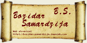 Božidar Samardžija vizit kartica